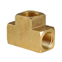 FloFlex Brass Pipe Fitting&lt;BR&gt;Female Tee 1/8&quot; Female x 1/8&quot; Female x 1/8&quot; Female NPT